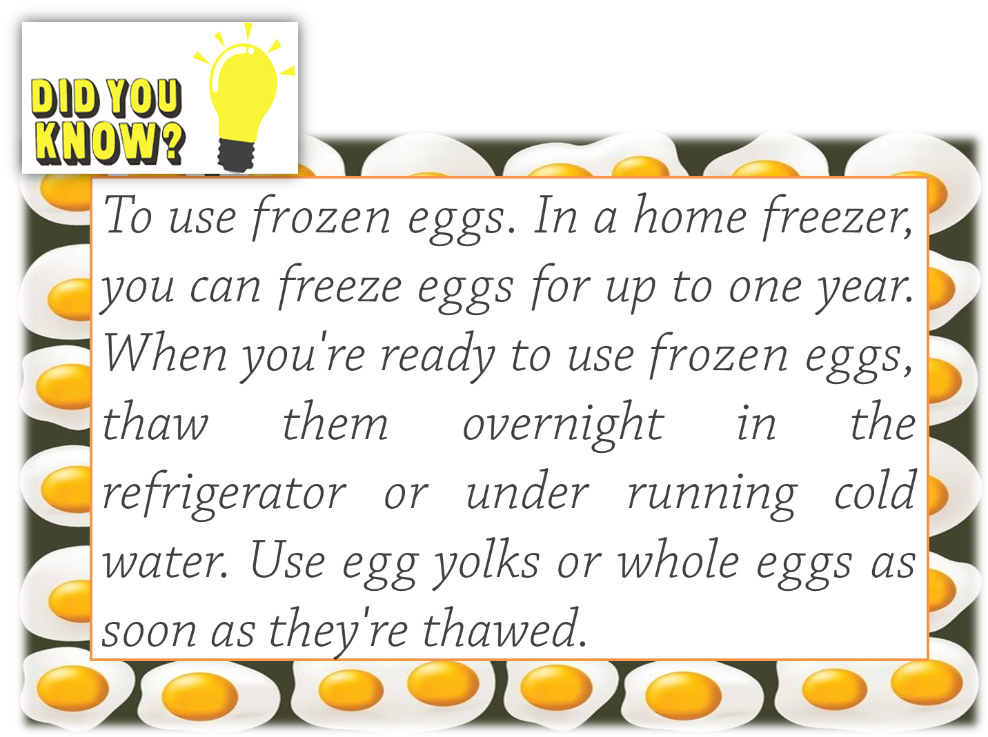 QUARTER 1 Egg, Cereal, and Starch Dishes LO 2 Prepare and Cook egg Dishes