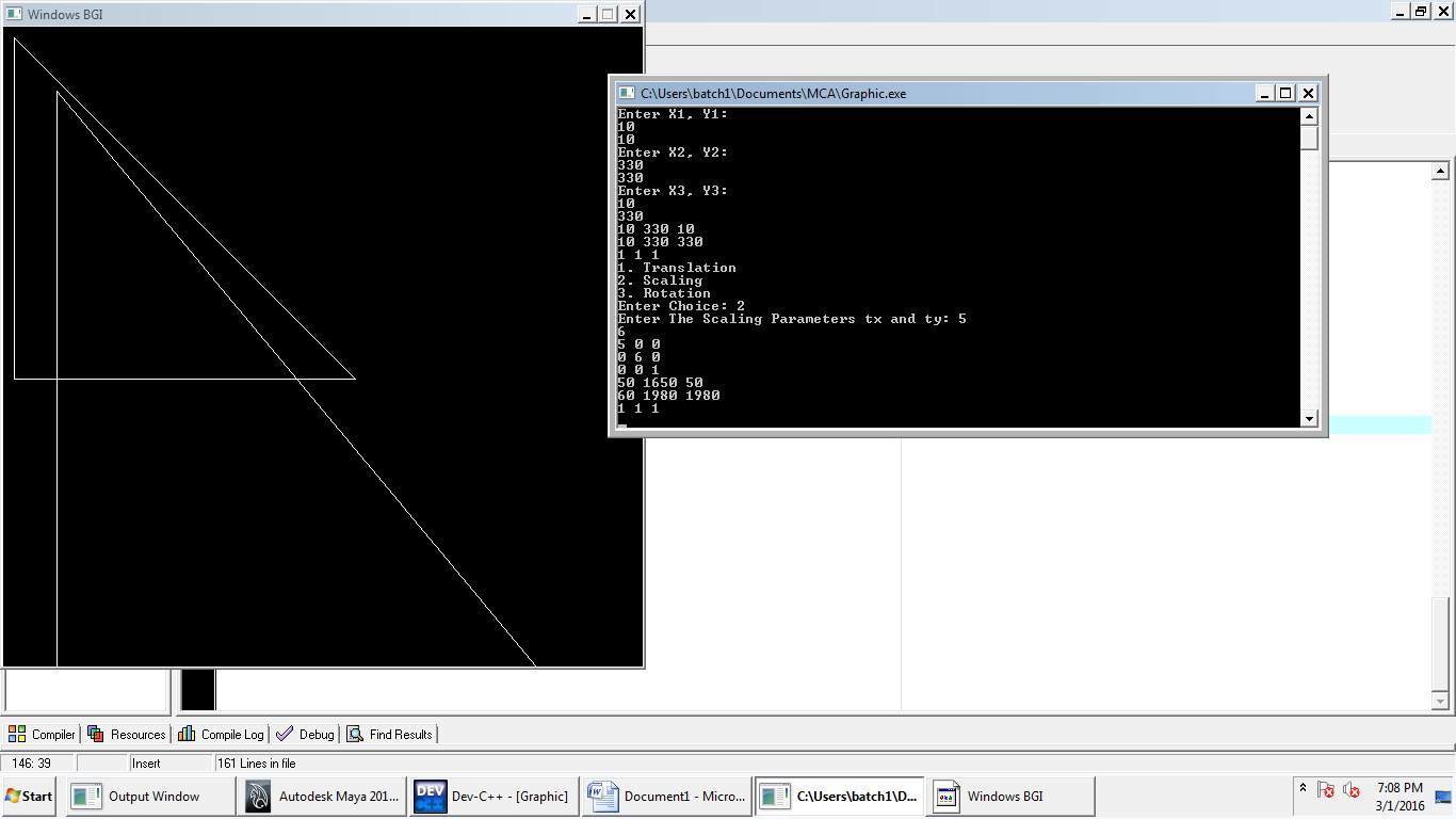 ItsAboutCS C Program For Scaling Using graphics.h