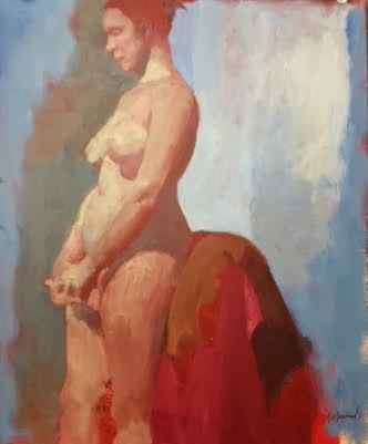 Standing nude - by Daniel Bennett Schwartz