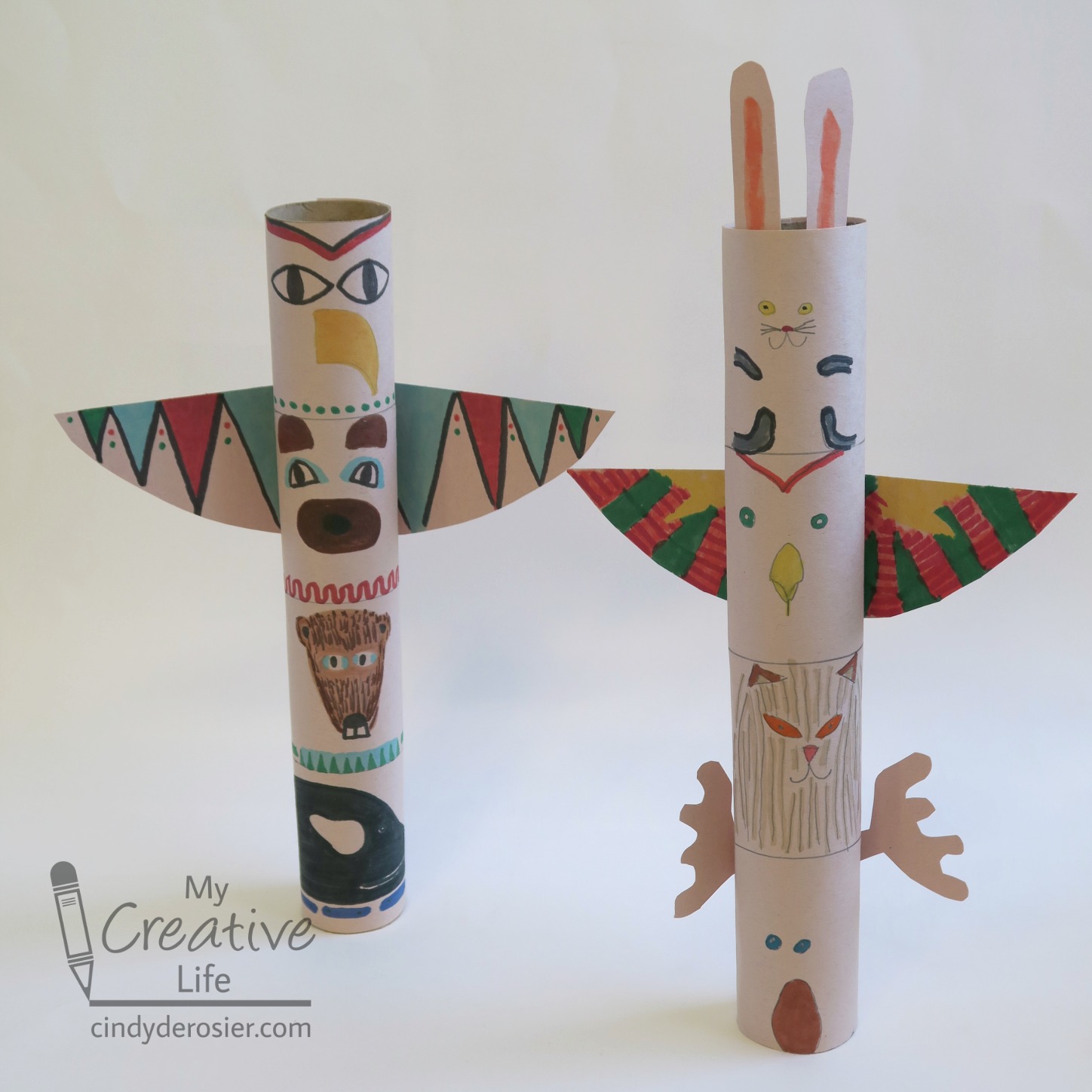 Cindy deRosier: My Creative Life: Totem Pole Craft