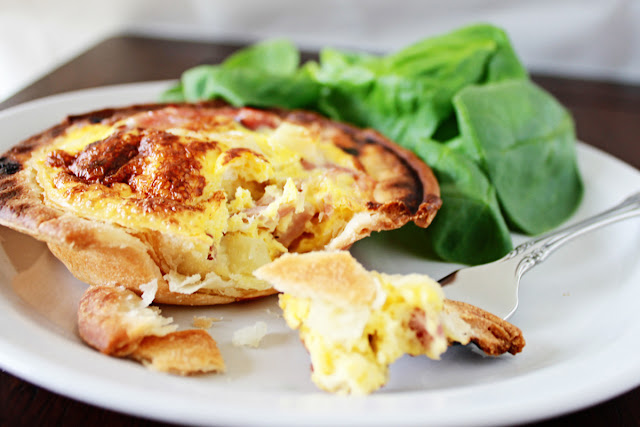 ham and potato quiche