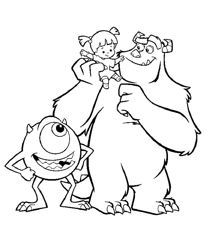 Disney Coloring Pages Pictures Monsters Inc Coloring Pages