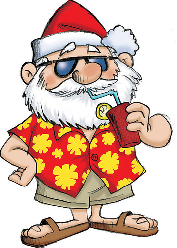 free clipart santa on the beach - photo #40