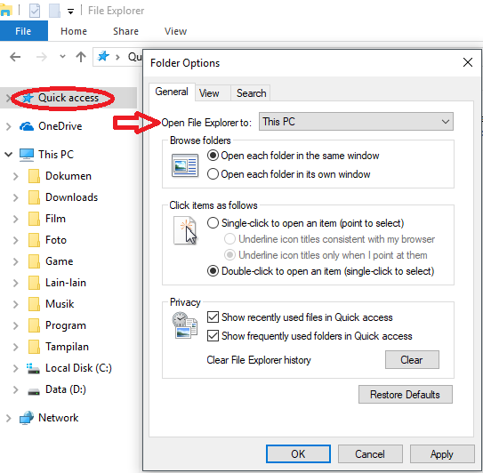 File Explorer кто нажать при включении нового ноутбука.