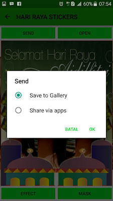 Aplikasi android ucapan hari raya Idul Fitri menggunakan 