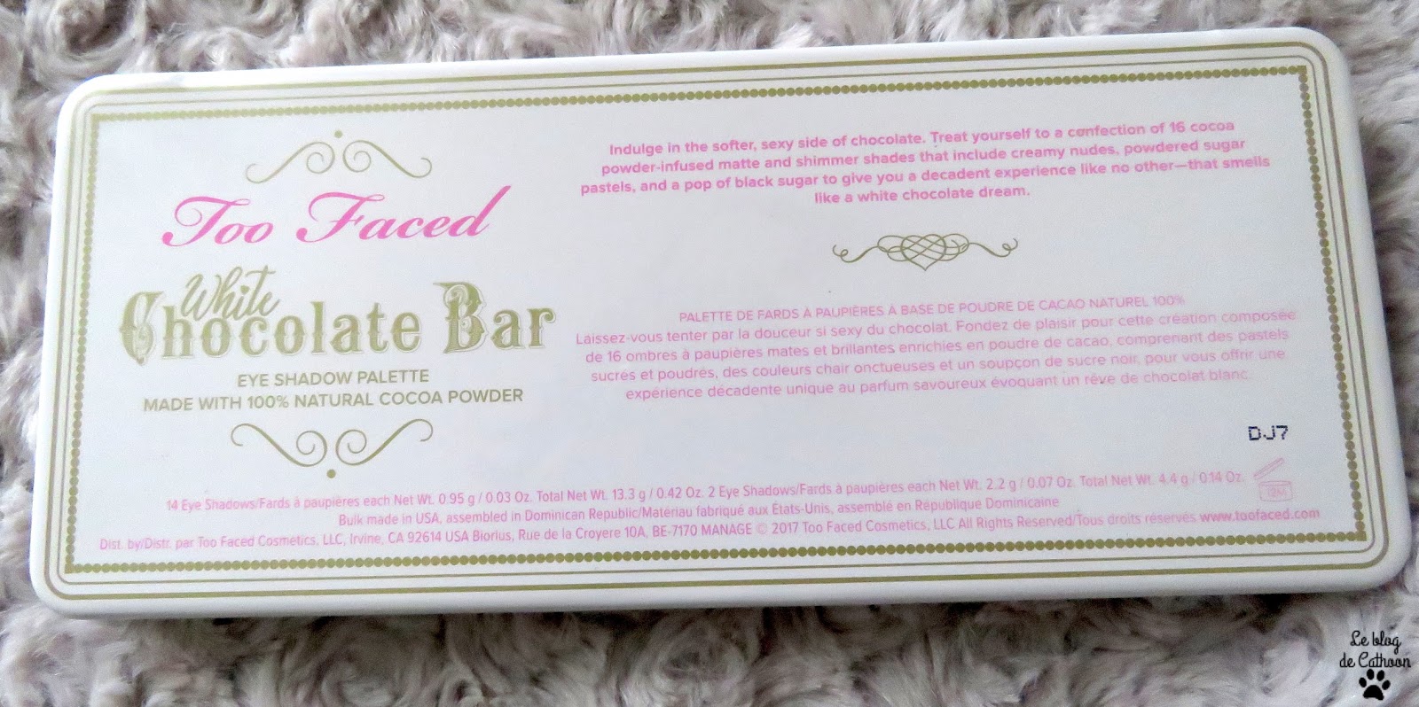 white chocolate Bar Too Faced