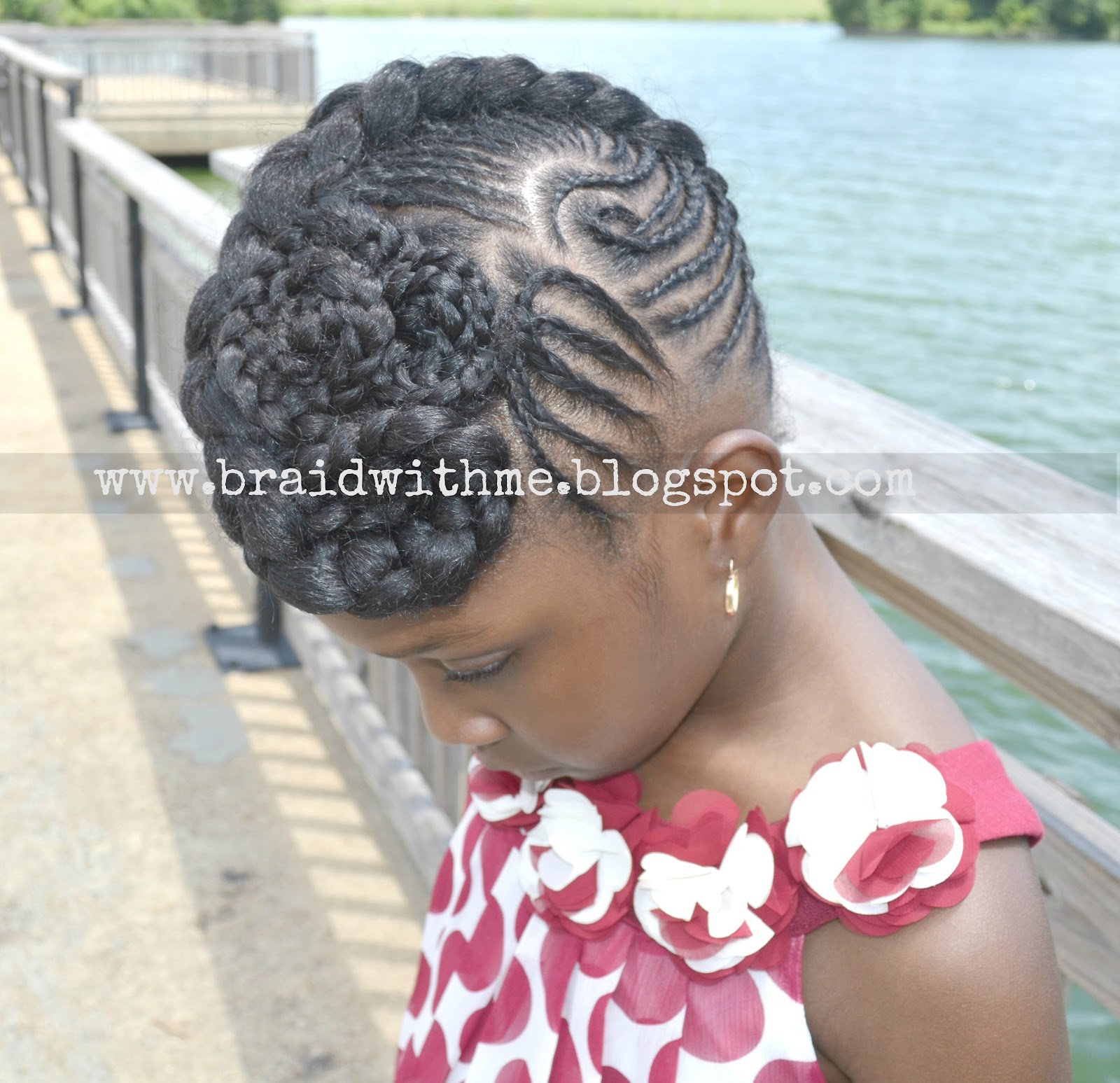 Braid with Me: Intricate Cornrow Updo on Natural Hair