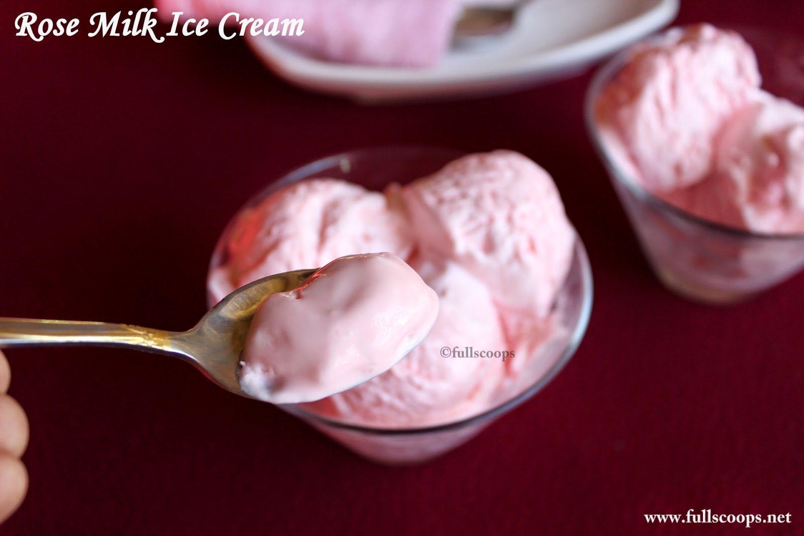 Rose Milk Ice Cream Full Scoops A food blog with easy,simple