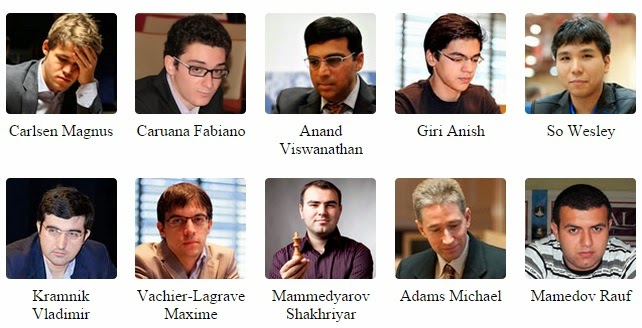 Les 12 participants du 2e Mémorial d'échecs Vugar Gashimov