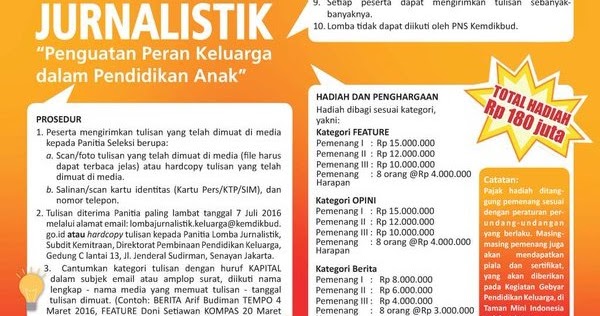 Lomba Menulis 2017 Berhadiah Total 189 Juta Dari Kemendikbud Lomba Menulis 2017 Berhadiah Total 189 Juta Dari Kemendikbud