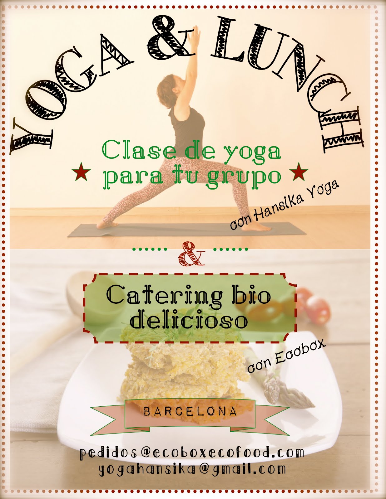 Clase de yoga + catering bio