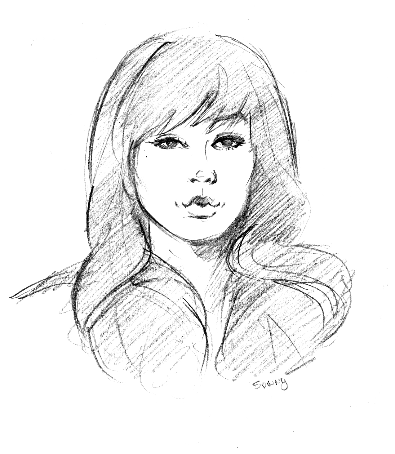 Рисовать селена голова