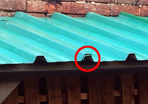 roof overlapping sheets woodshed almost build overlap lock together them help