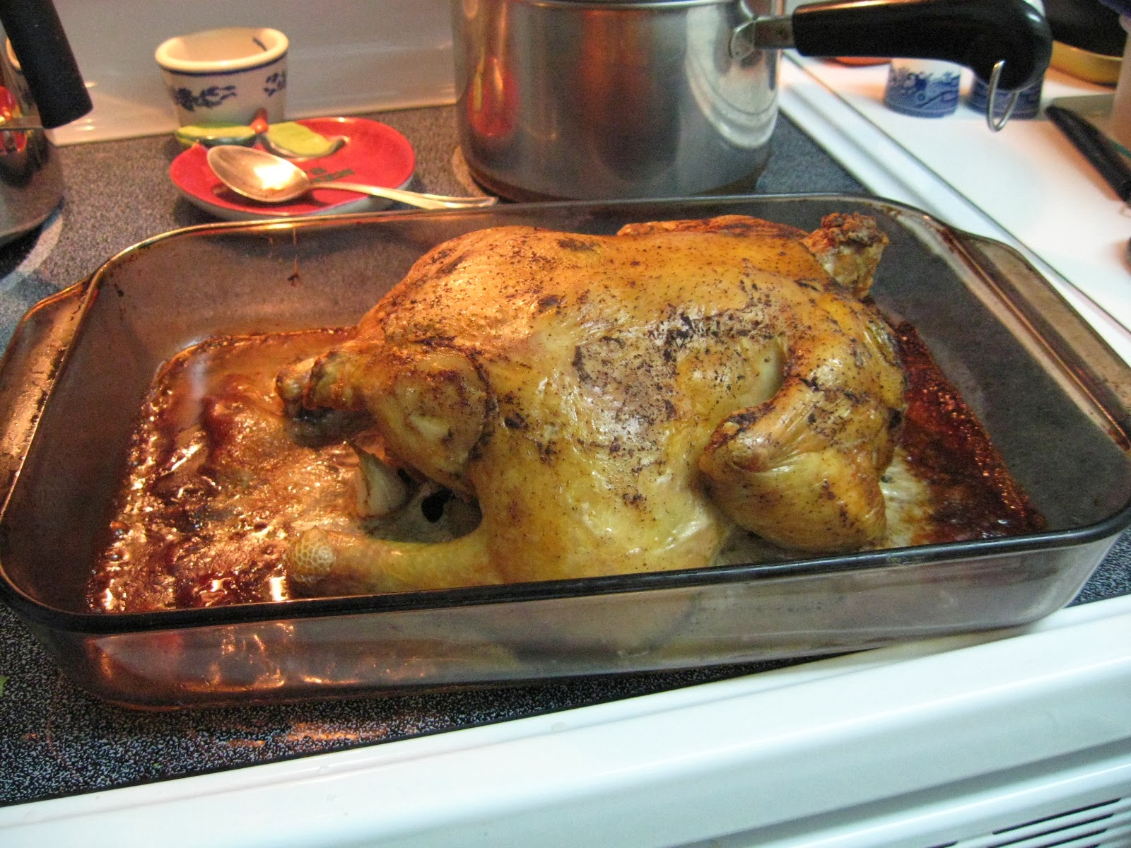 nannykim's recipes roasted chicken (upside down) with interesting spices