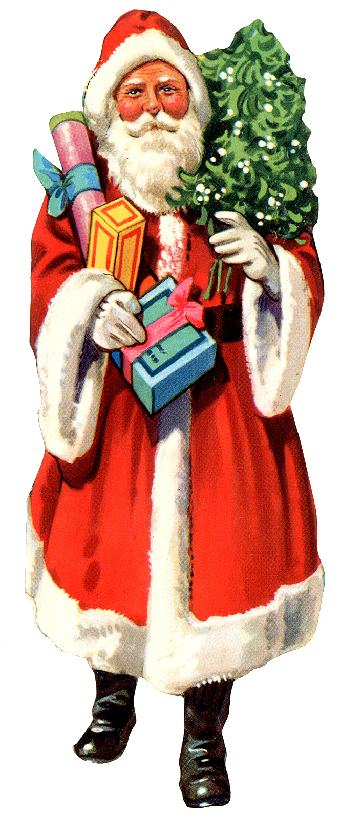 Free vintage clip art images: Vintage Santa Claus clipart