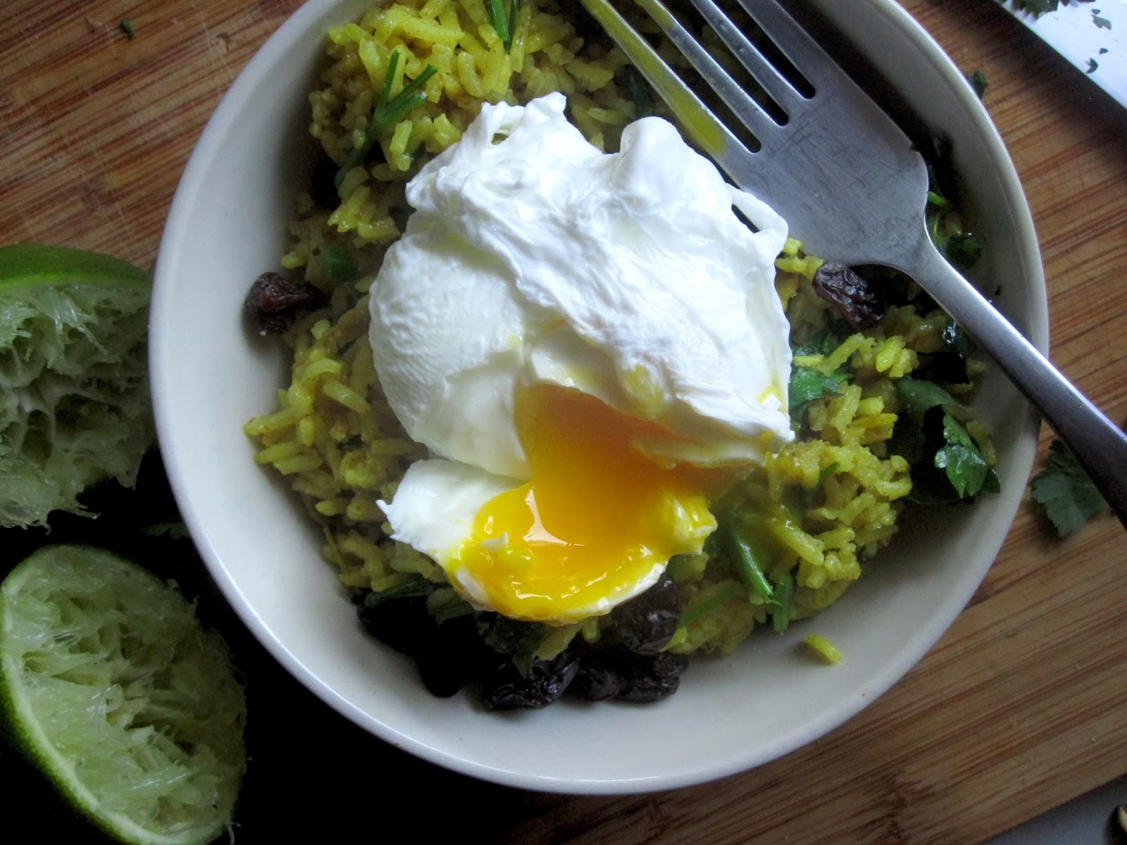 Makers and Bakers Cardamom Rice with Poached Egg