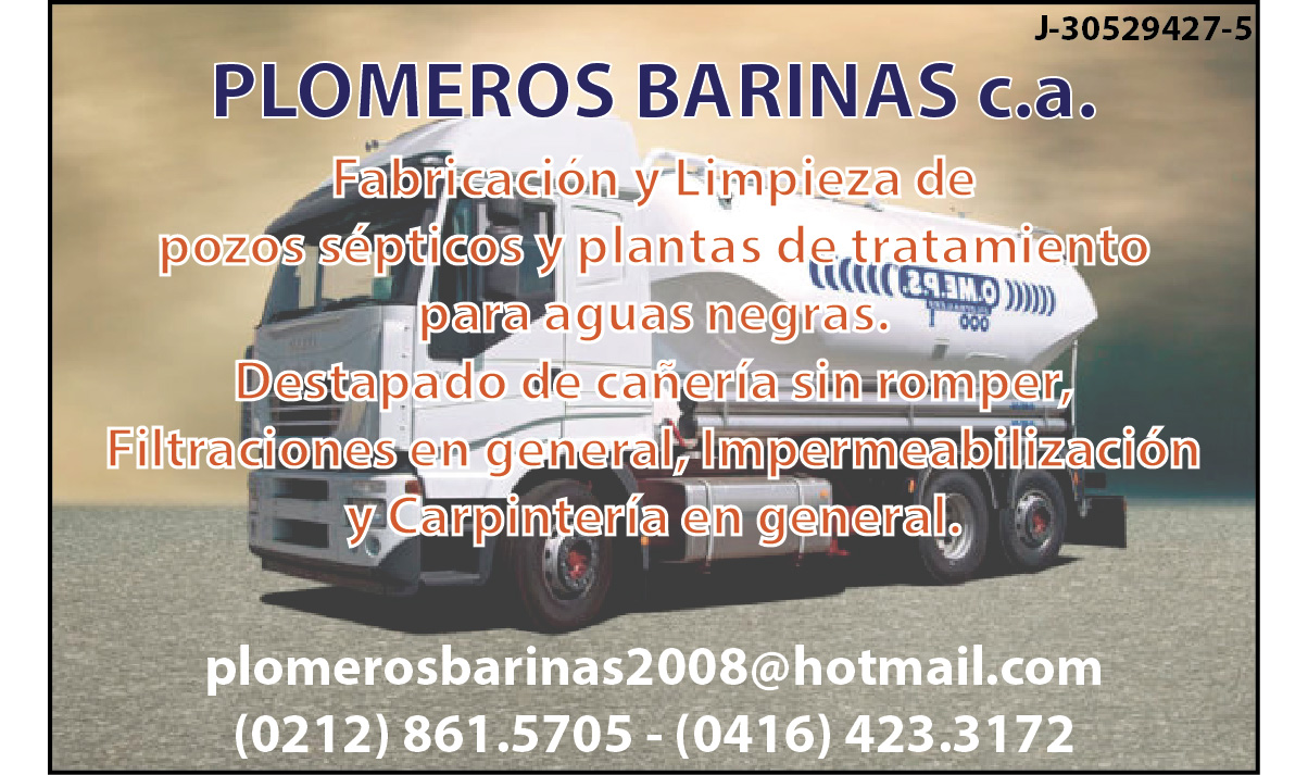 PLOMEROS BARINAS C.A. en Paginas Amarillas tu guia Comercial PLOMEROS BARINAS C.A. en Paginas Amarillas tu guia Comercial