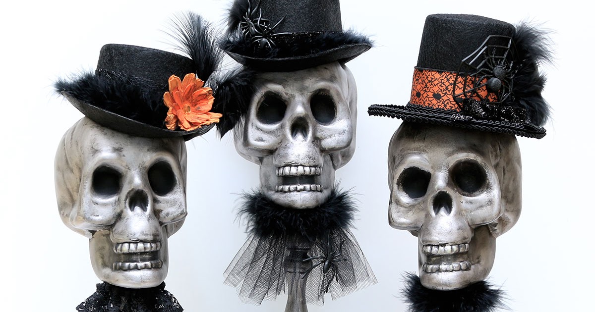 Dollar Tree Halloween Skull Decor 17turtles