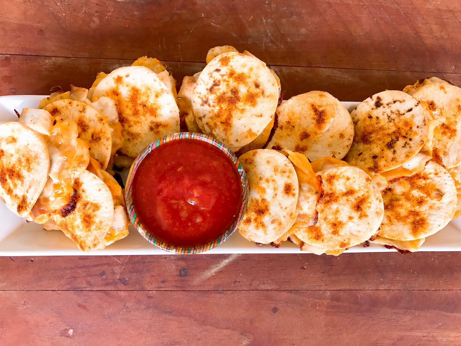 Cheesy Chicken Quesadilla Bites