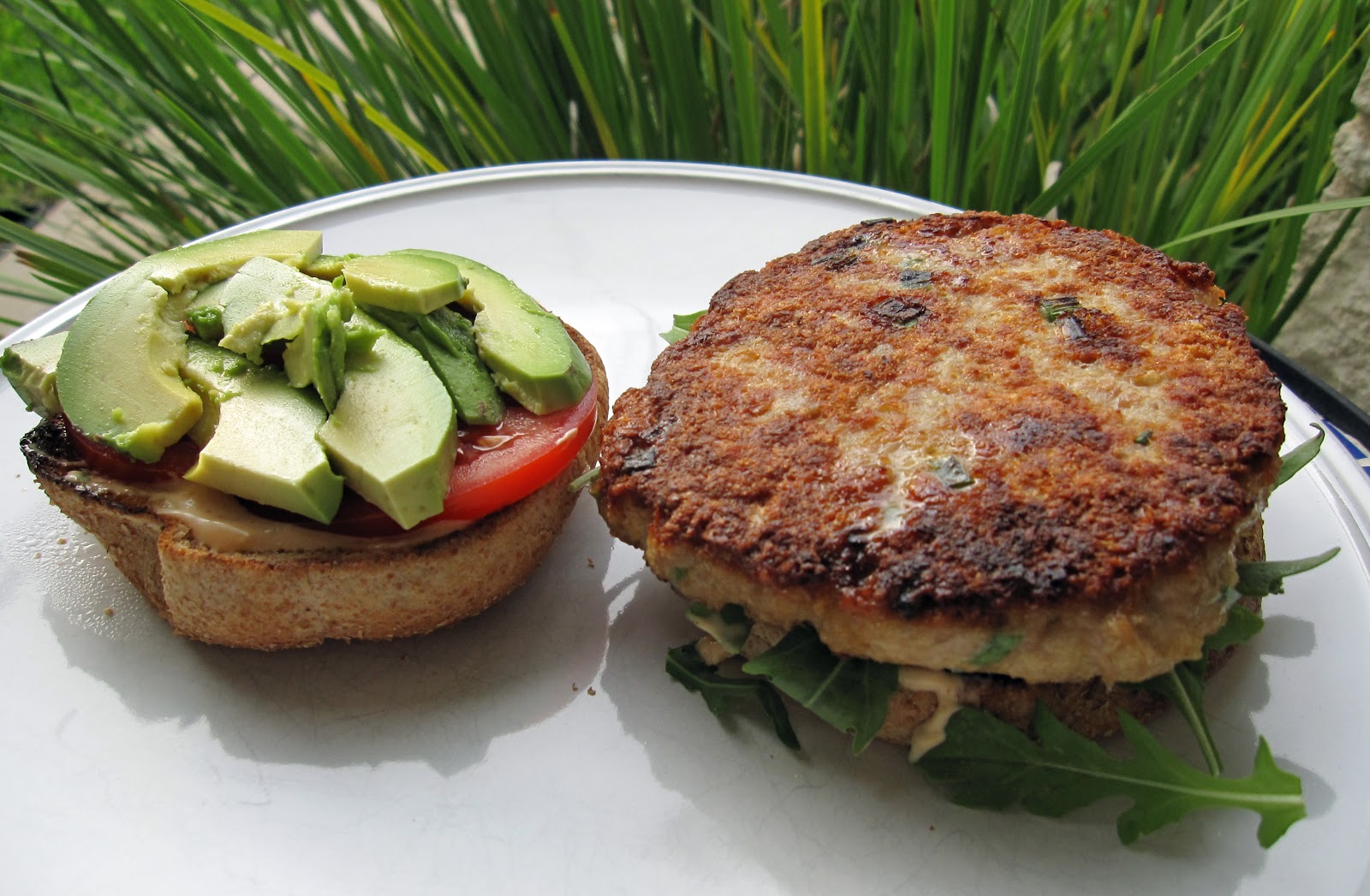 Hen's Hammock Asian Chicken Burgers with Spicy Aioli