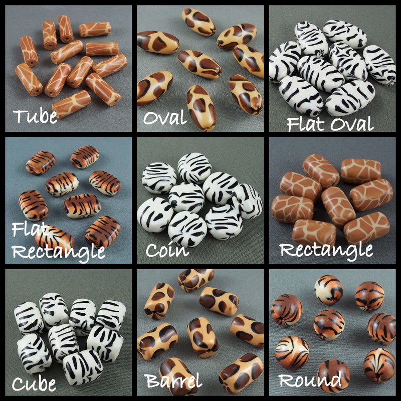 2 Good Claymates Wild About Animal Print Beads