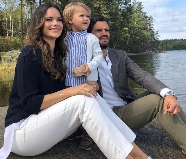 Prince Carl Philip, Princess Sofia and Prince Alexander, the Duke of Södermanland County visited the Nynas Nature Reserve