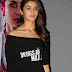 Alia Bhatt Black Top Photos At Hindi Film Trailer launch