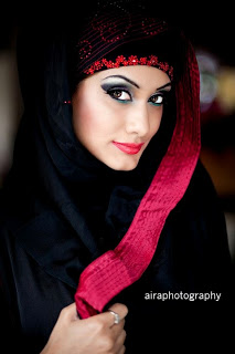 New Black And Red Abaya