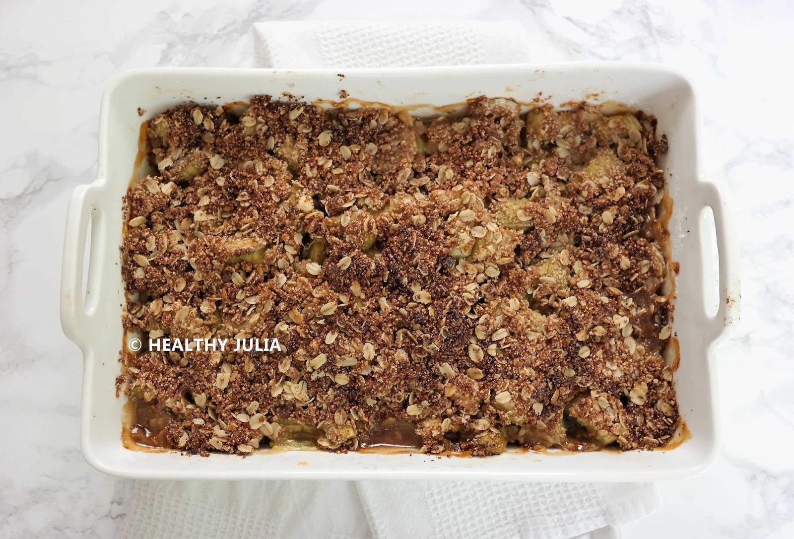 Crumble Rhubarbe Et Banane Healthy Julia