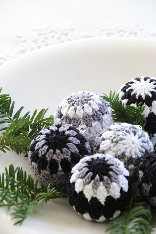 Weihnachtskugeln, häkeln, Christmas, crochet, Annette Diepolder, Atelierladen, Anleitung, DIY, Tutorial