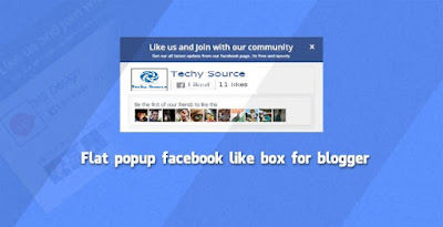 Popup Facebook Like Box Widget for Blogger