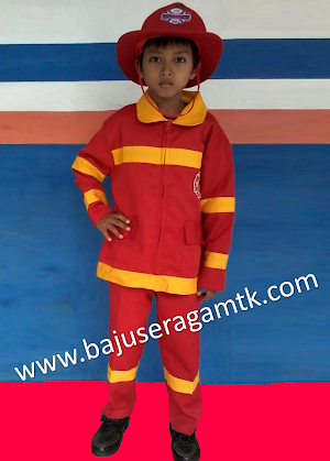 jual kostum anak baju profesi anak baju pemadam kebakaran anak baju polantas anak baju militer anak baju baret merah murah