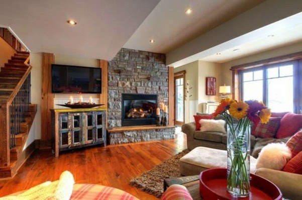 Living room rustic design