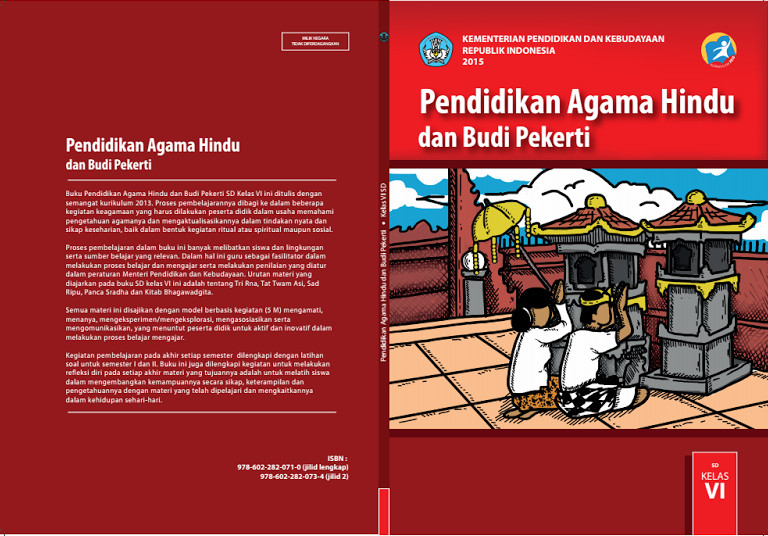 Download Gratis Buku Siswa Pendidikan Agama Hindu Dan Budi Pekerti Kelas 6 SD Kurikulum 2013 Format PDF