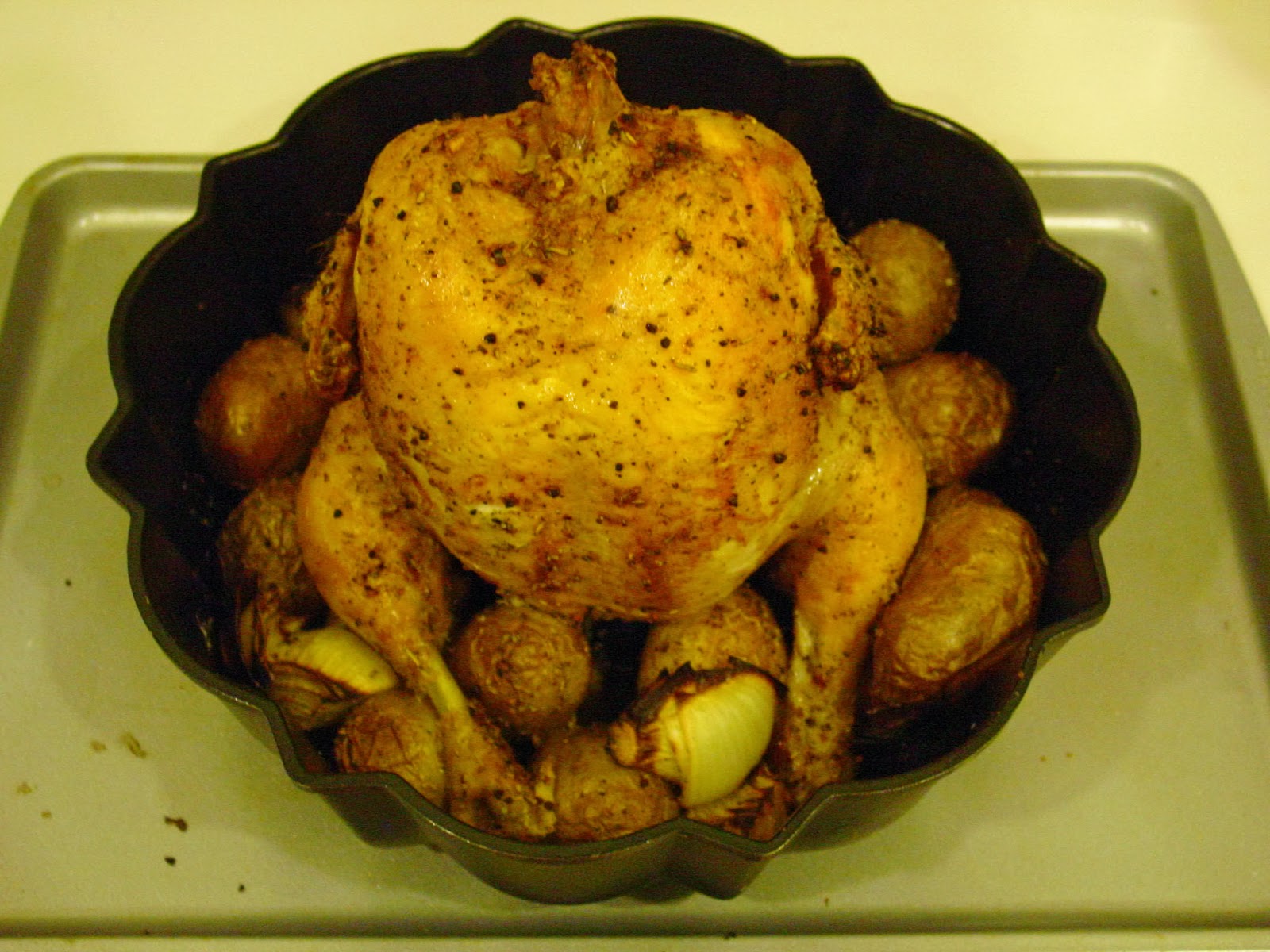 Roast Chicken in a Bundt Pan