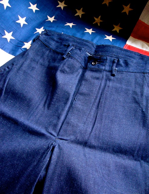 RIVETED: WW2 USN DENIM PANTS aka DUNGAREES