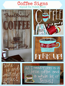 coffee, sign, hand-lettered, reclaimed wood, perk up, Beyond The Picket Fence, http://bec4-beyondthepicketfence.blogspot.com/2015/02/coffee-culture.html