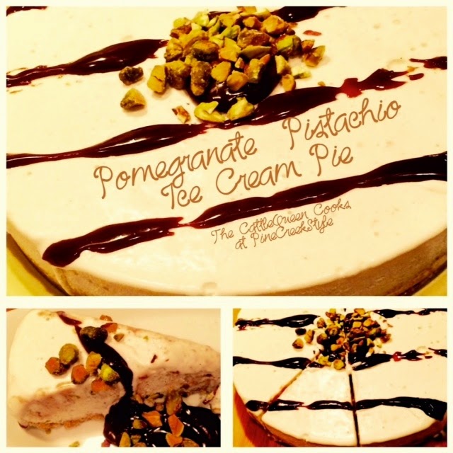 Pine Creek Style Pomegranate Pistachio Ice Cream Pie...
