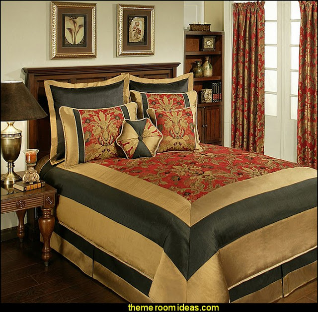Sherry Kline Milano Red Black 8-piece Comforter Set