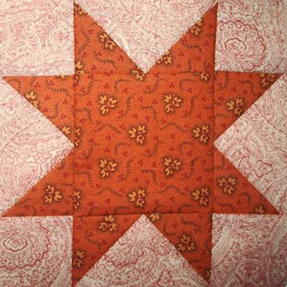 Civil War Quilts: Stars in a Time Warp 4: Chrome Orange or Cheddar