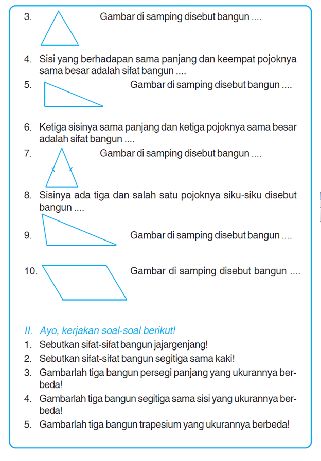 Soal Dan Jawaban Bangun Datar Kelas 3 Sd - Guru Paud