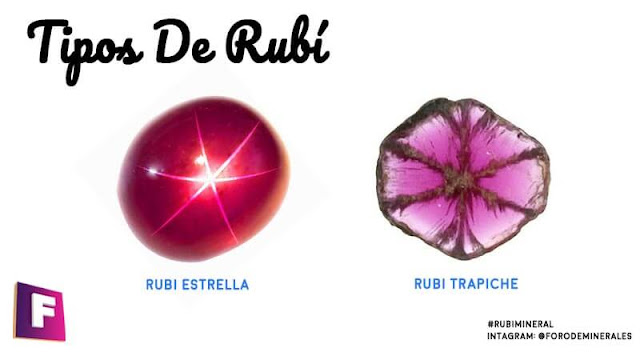 tipos de rubi : | rubi trapiche | rubi estrella | foro de minerales