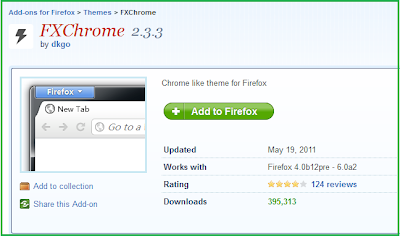 FxChrome - Make Firefox Looks Like Chrome 