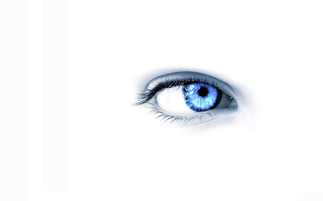 Blue Eye on White Background White-blue Wallpaper hd
