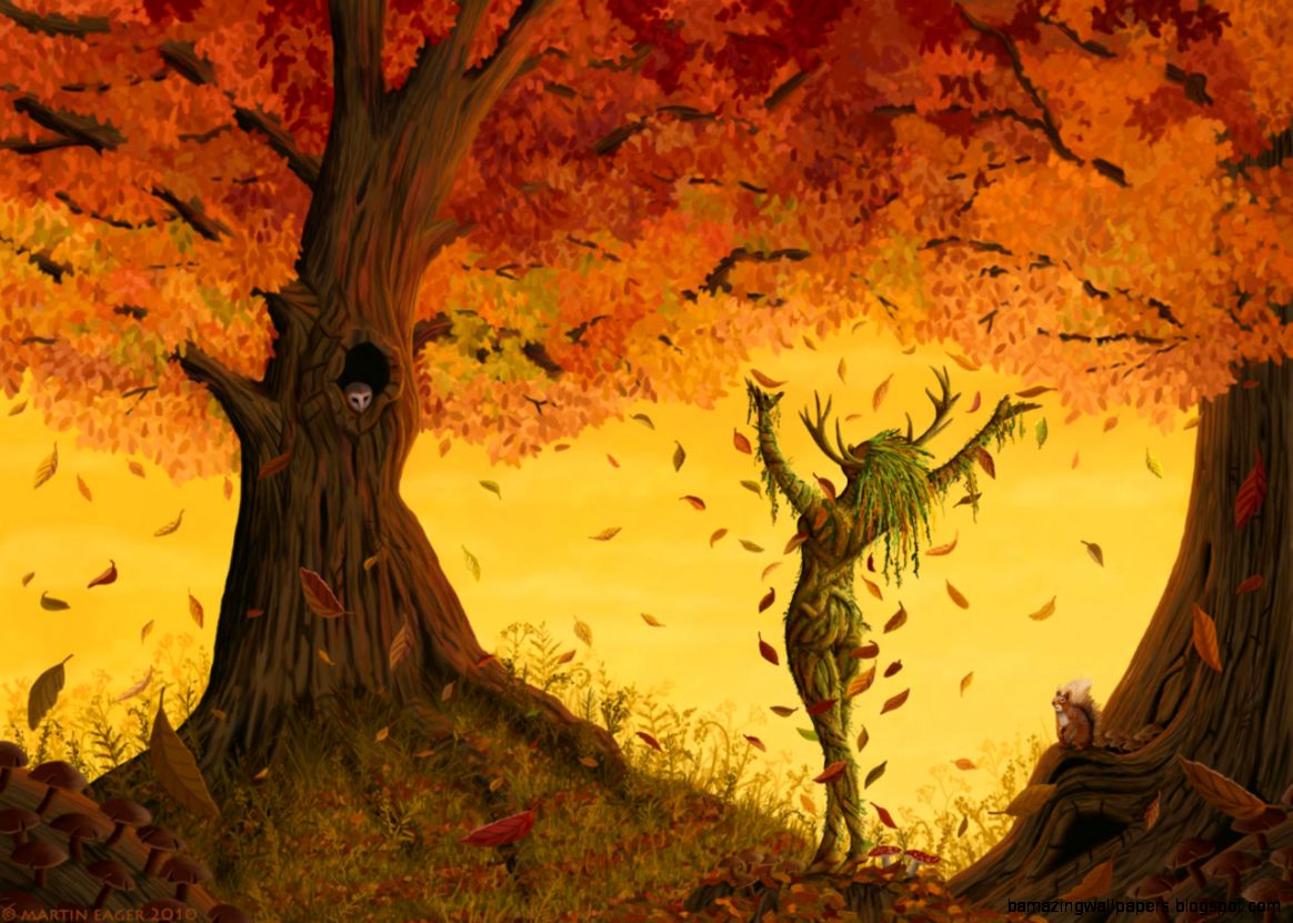 Fall Leaves Falling Off Trees Clipart