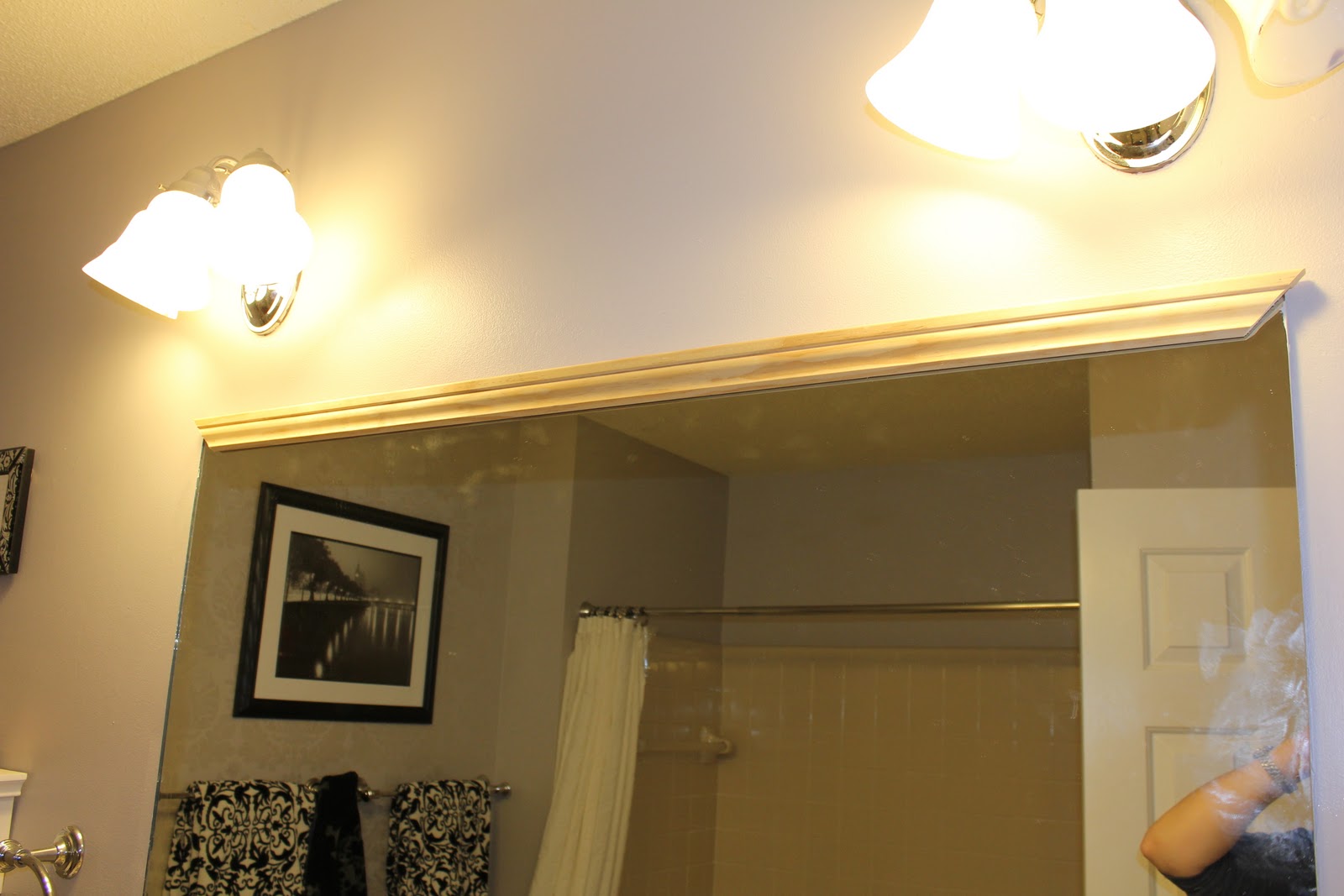 PeaHen Pad Framing an existing bathroom mirror