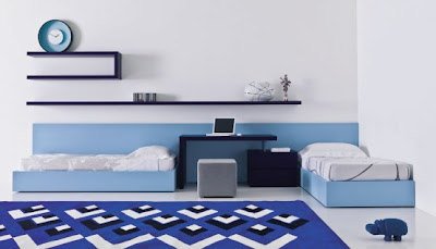 modern blue teen bedroom design