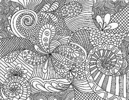 zentangle coloring pages free - photo #34