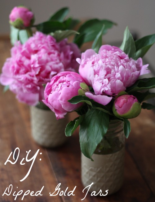 How To DIY Dipped Gold Jar Vases 17 Apart