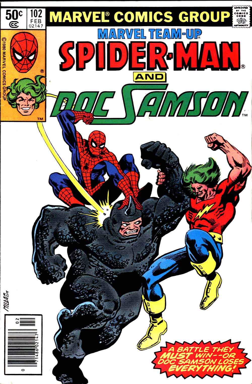 Marvel Team-Up #102 - Frank Miller cover - Pencil Ink